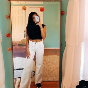 FREE PEOPLE “high raise straight flare jeans” NWT